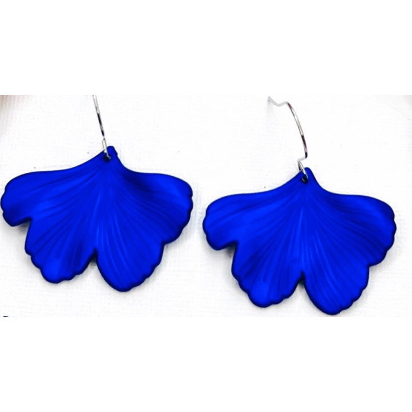 GINKGO LEAVES SOLID COLORS HANDMADE EARRINGS BY B.O.D