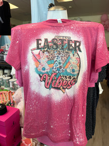 Raspberry Easter Vibes Bleached Tee- SALE