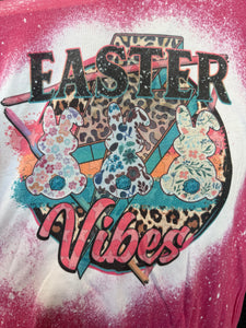 Raspberry Easter Vibes Bleached Tee- SALE