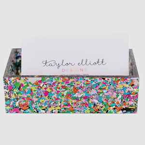Confetti Acrylic Business Card Holder TED