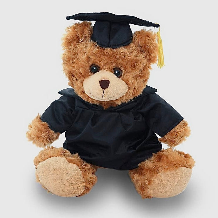 Graduation Mocha Teddy Bear - BLACK