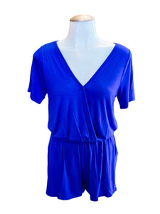 Royal Surplice Pocketed Romper