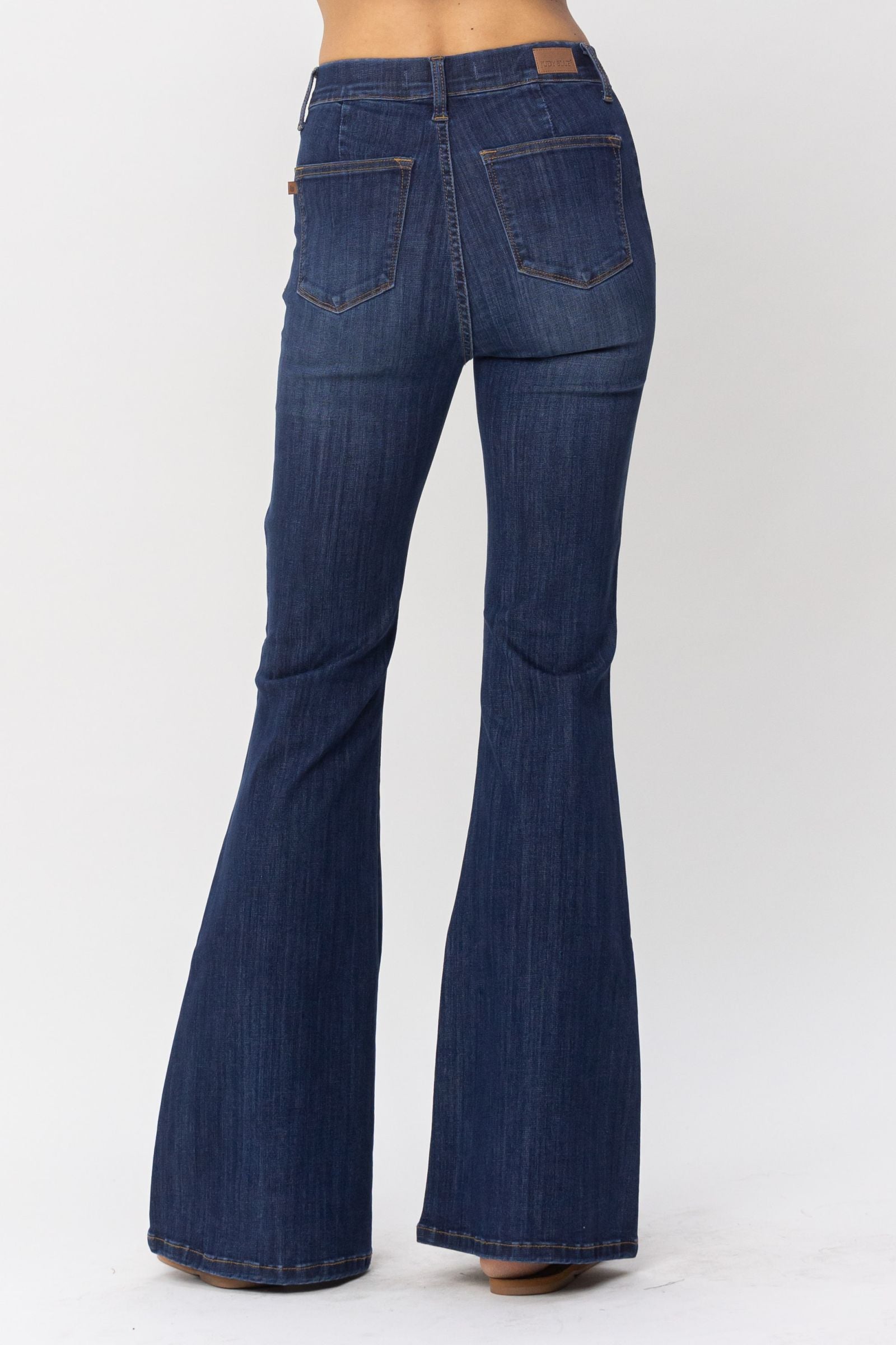 High Waist Pull On Flare Denim Darkwash Judy Blue