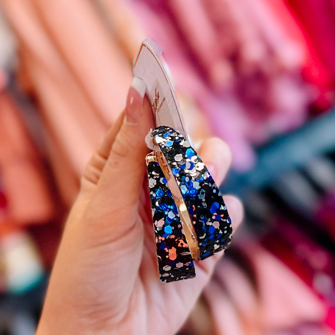 Glitter Hoop Earrings