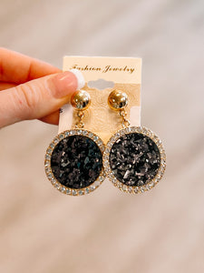 Shiny Round Bling Earrings