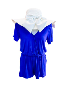 Royal Surplice Pocketed Romper