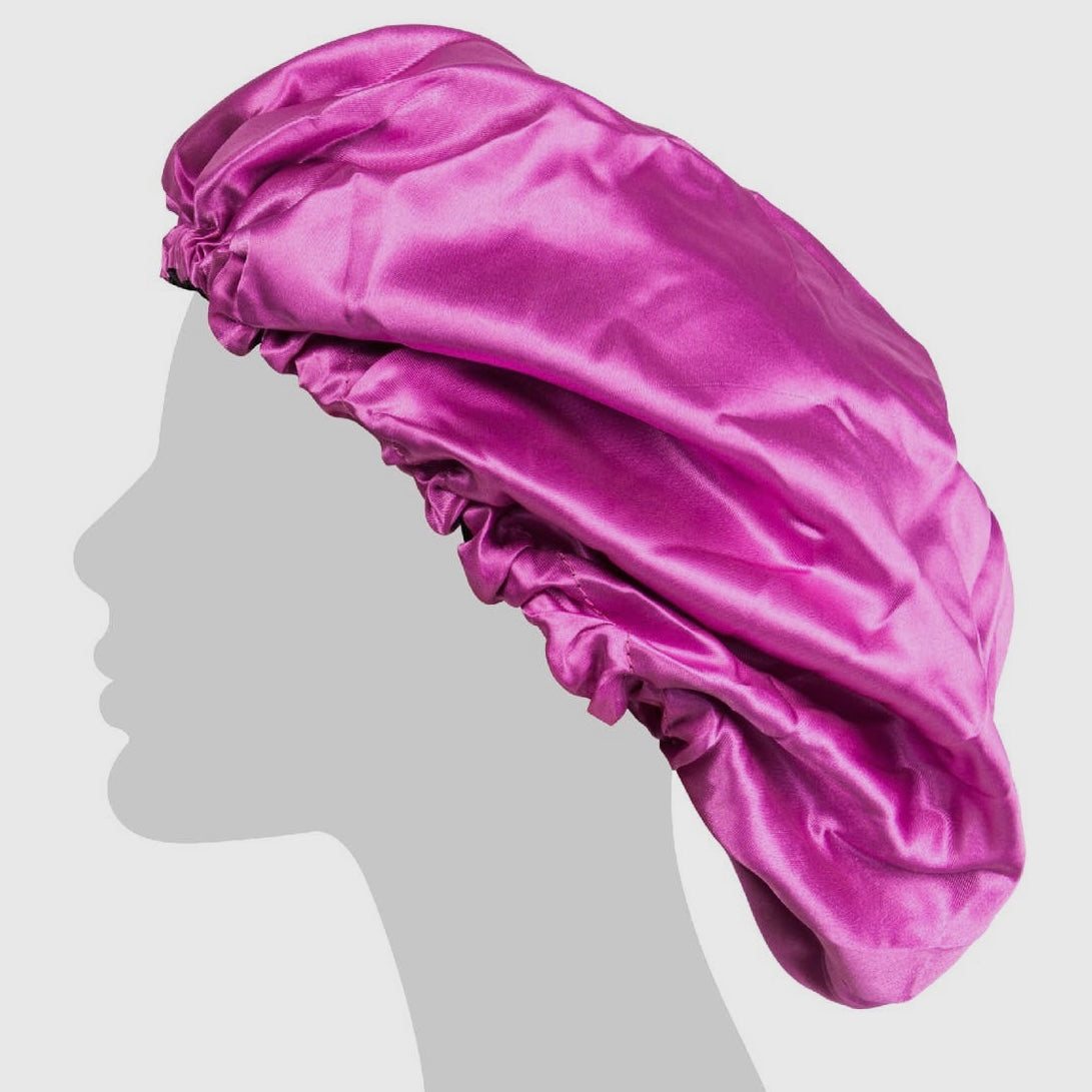 Satin Sleep Cap Double Sided Reversible 2 Pack