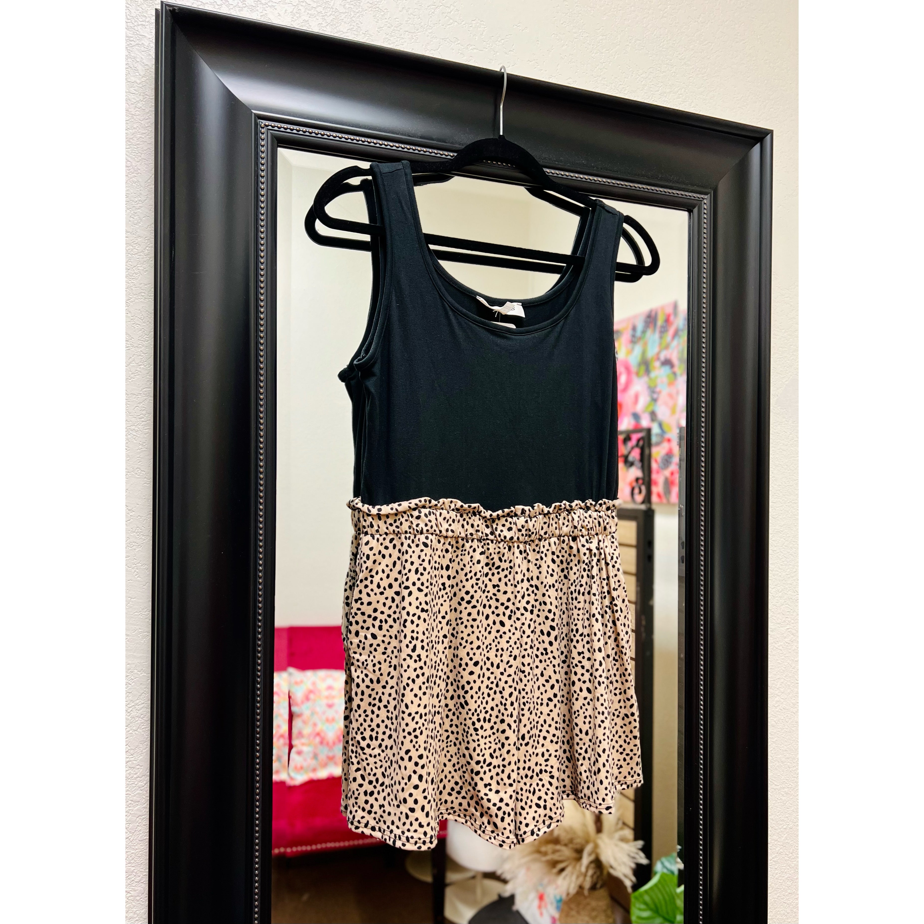 Leopard Black Buttery Soft Romper-PLUS