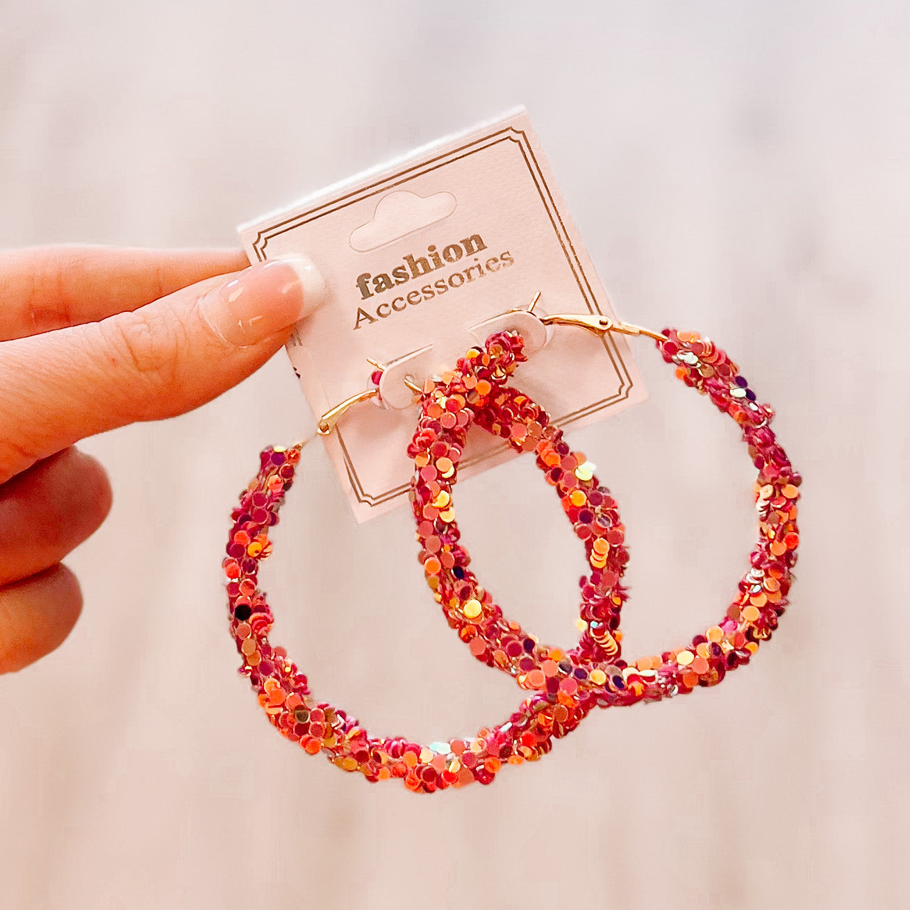 Bedazzled Hoop Earrings