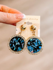 Shiny Round Bling Earrings