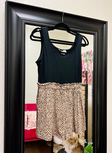 Leopard Black Buttery Soft Romper-PLUS