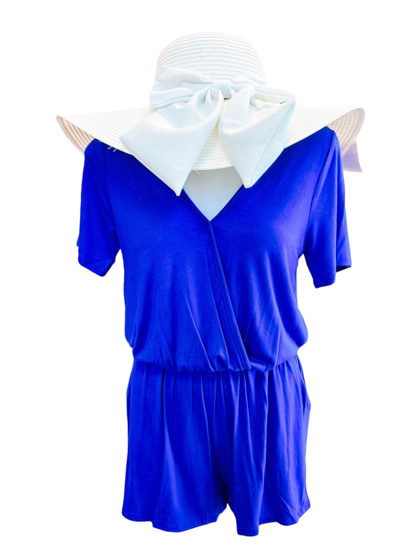 Royal Surplice Pocketed Romper