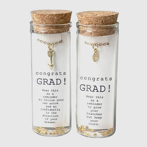 Congrats Grad ARROW Keep Your Roots Necklace In Bottle