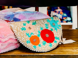 Pearl Embroidered Clutch Handbag