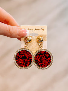 Shiny Round Bling Earrings