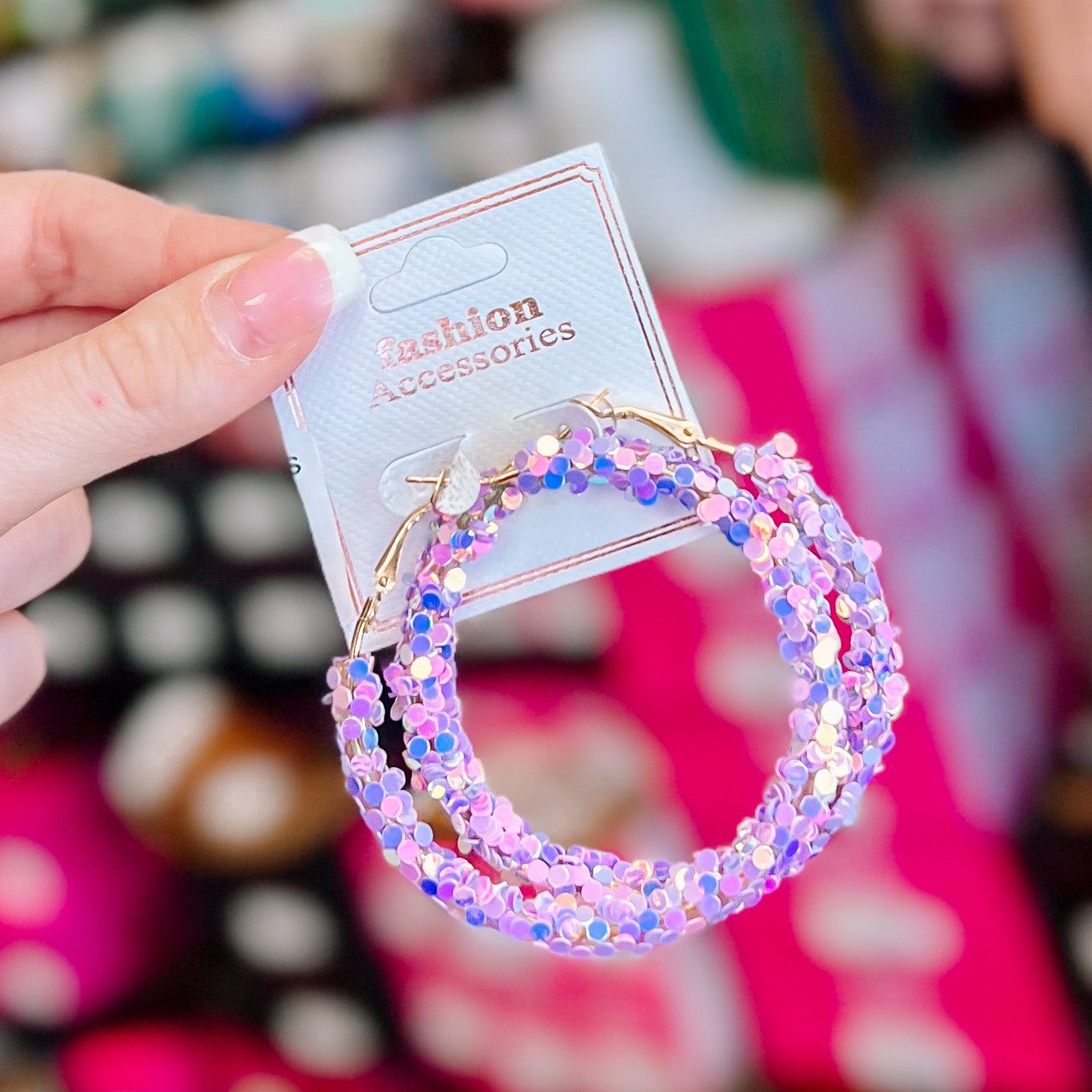 Bedazzled Hoop Earrings