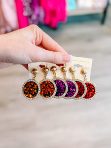 Shiny Round Bling Earrings