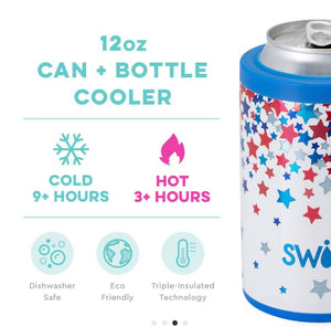 Star Spangled Can & Bottle Cooler 12oz SWIG