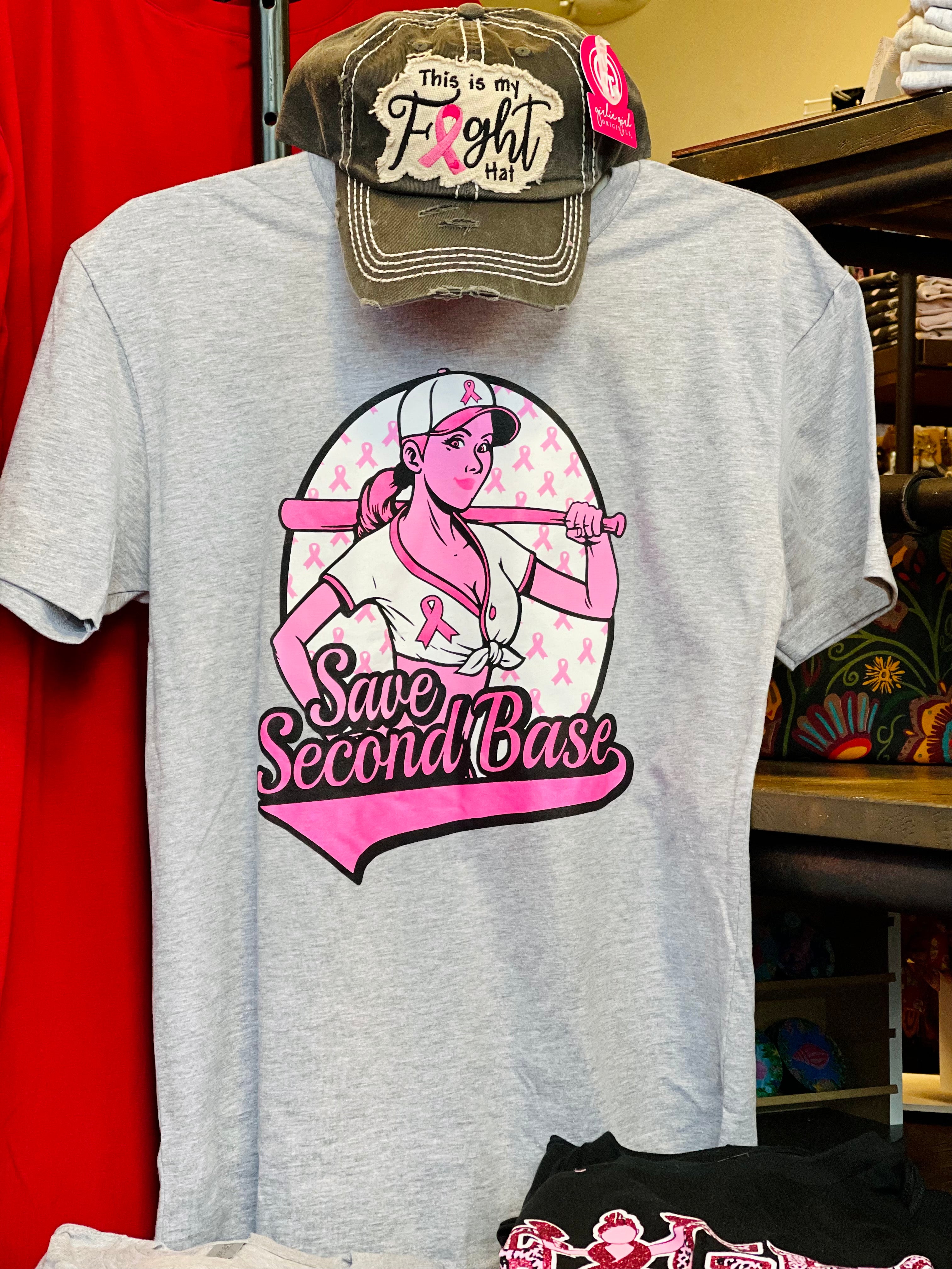 Save Second Base Breast Cancer Tee