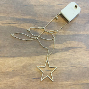 Gold Metal Star Necklace