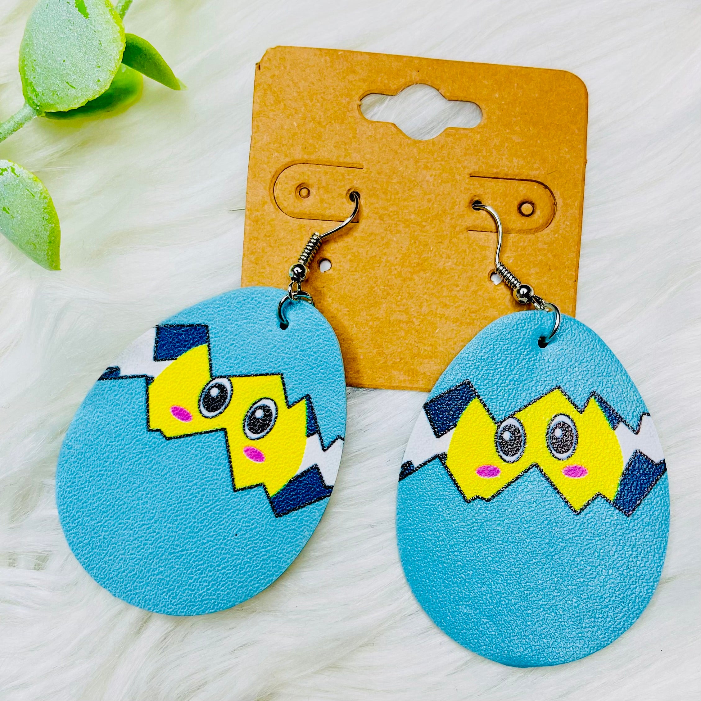 Easter Faux Leather Earrings- SALE