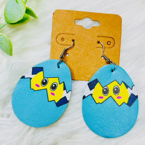 Easter Faux Leather Earrings- SALE