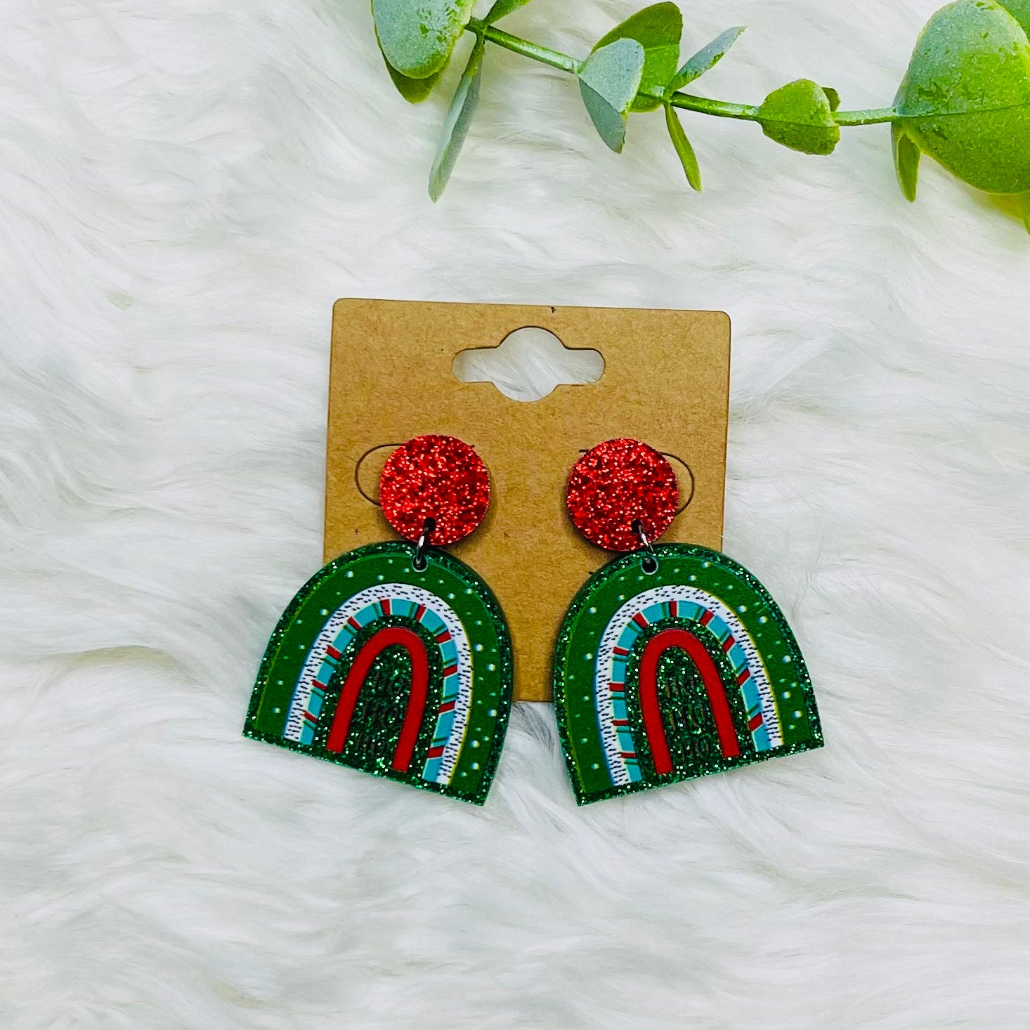 Christmas Rainbow Earrings