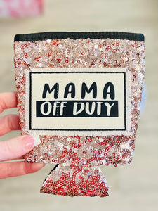 Coffee Neoprene Sequin Koozies With Handle