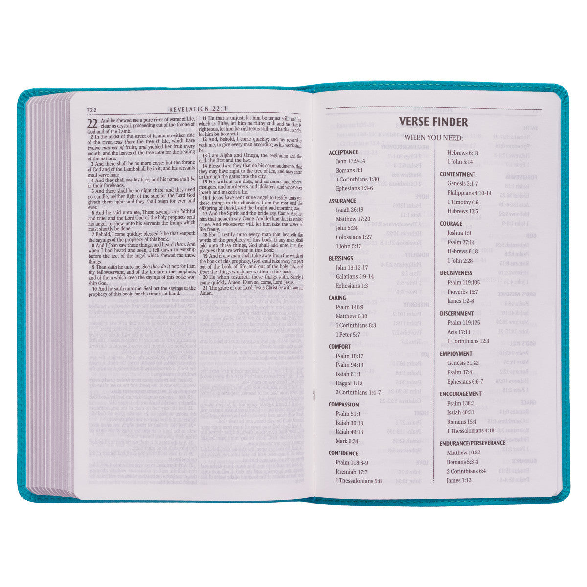 Teal Bible KJV Gift & Award Faux Leather