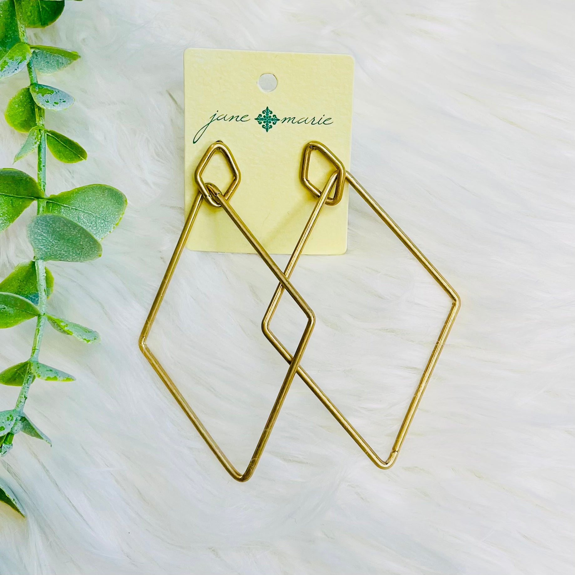 Gold Intertwined Diamond Earrings