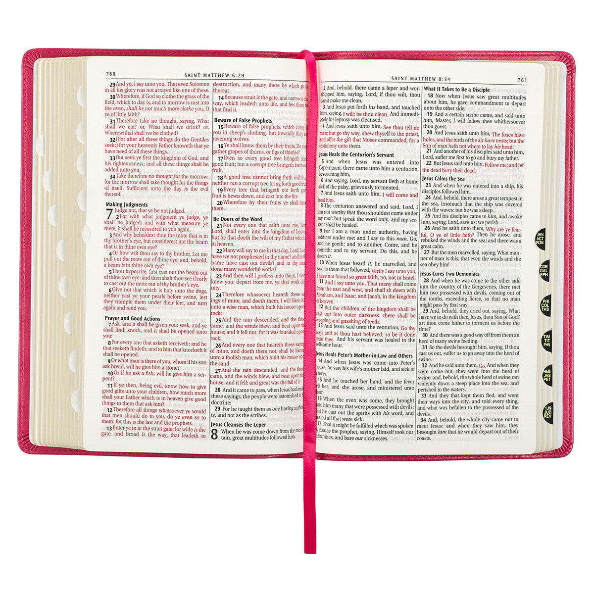 Pink Thumb Index KJV Gift Deluxe Bible