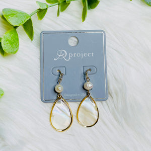 Transparent Pearl Teardrop Earrings