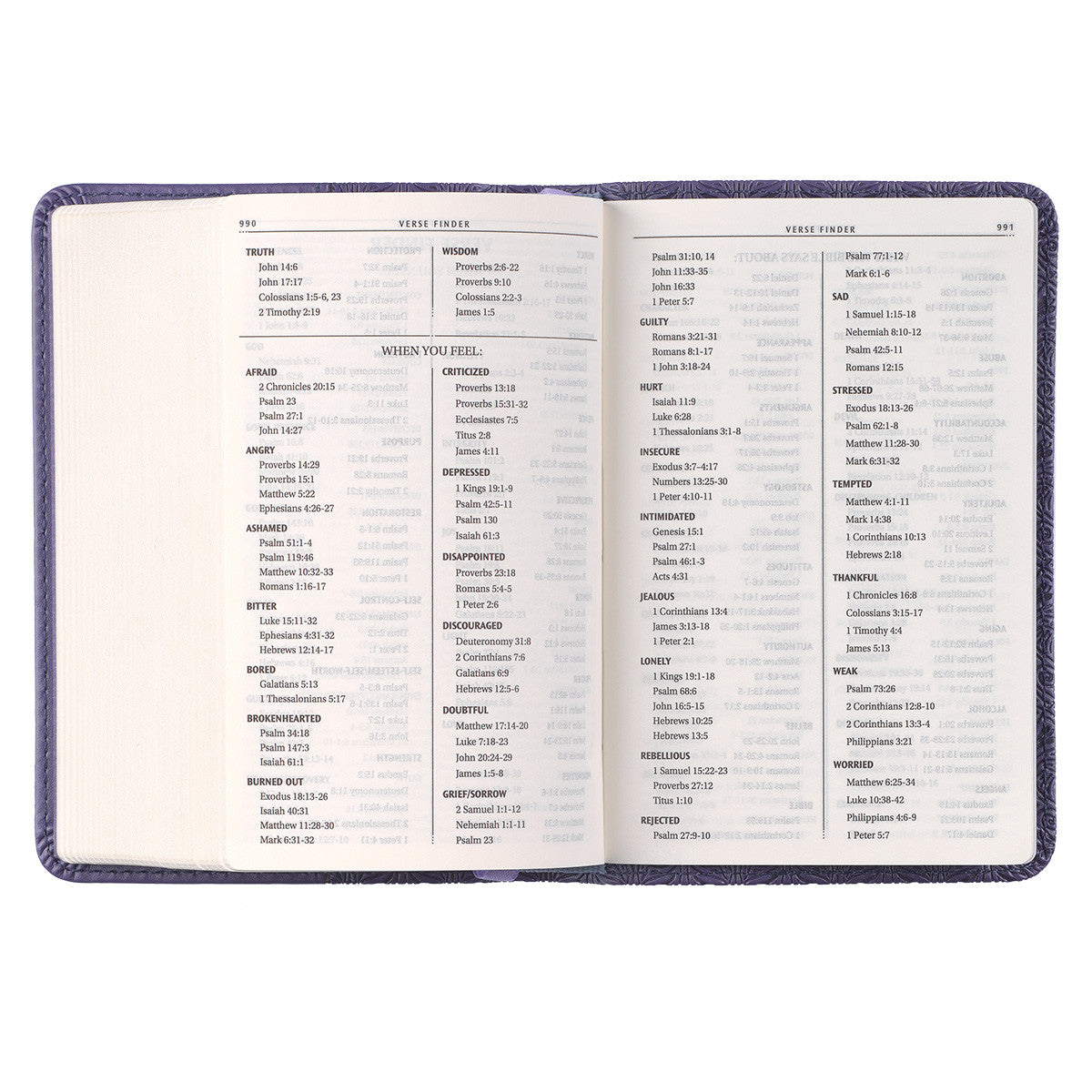 Mini Pocket Bible KJV Purple Faux Leather