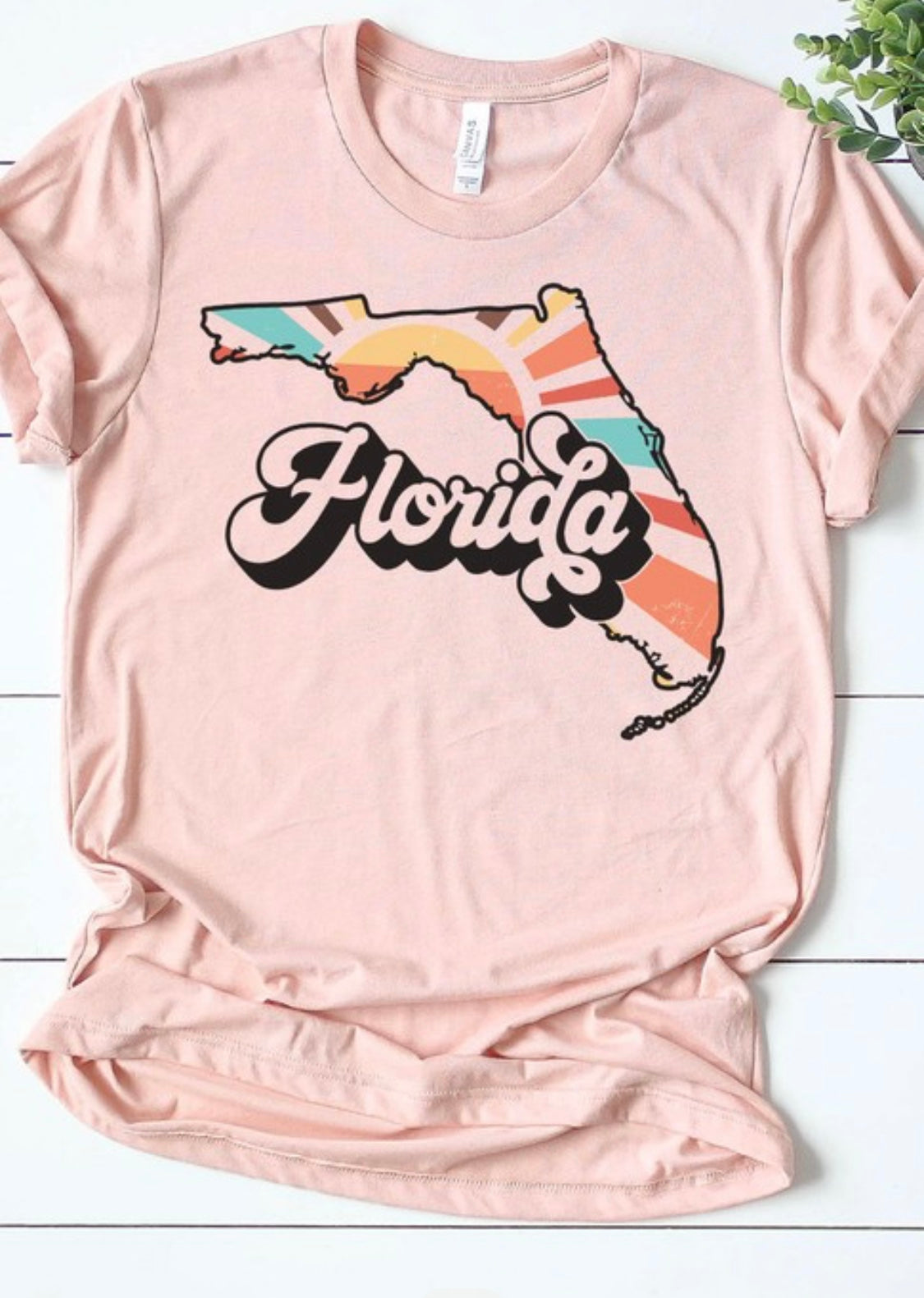 Peach FLORIDA Retro Design Tee