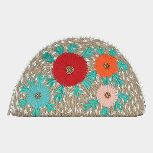 Pearl Embroidered Clutch Handbag