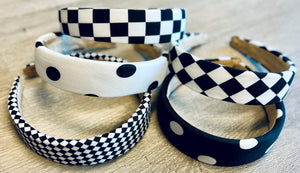 Black White Design Headband