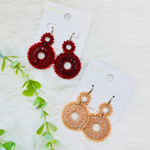 Bling Crochet Round Earrings