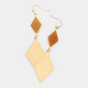 Diamond Gold Colored Earrings