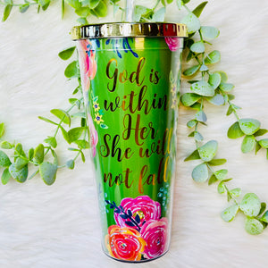 Mary Square Straw Tumbler