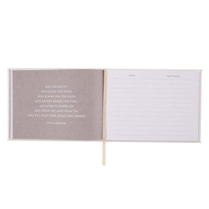 Mr & Mrs Medium White Faux Leather Wedding Guest Book