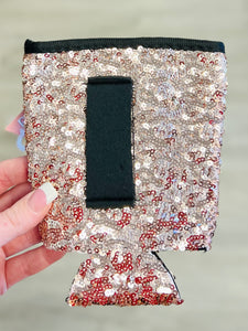 Coffee Neoprene Sequin Koozies With Handle