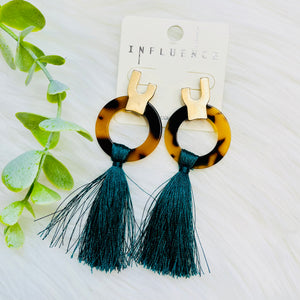 Acrylic Tassel Wishbone Earrings