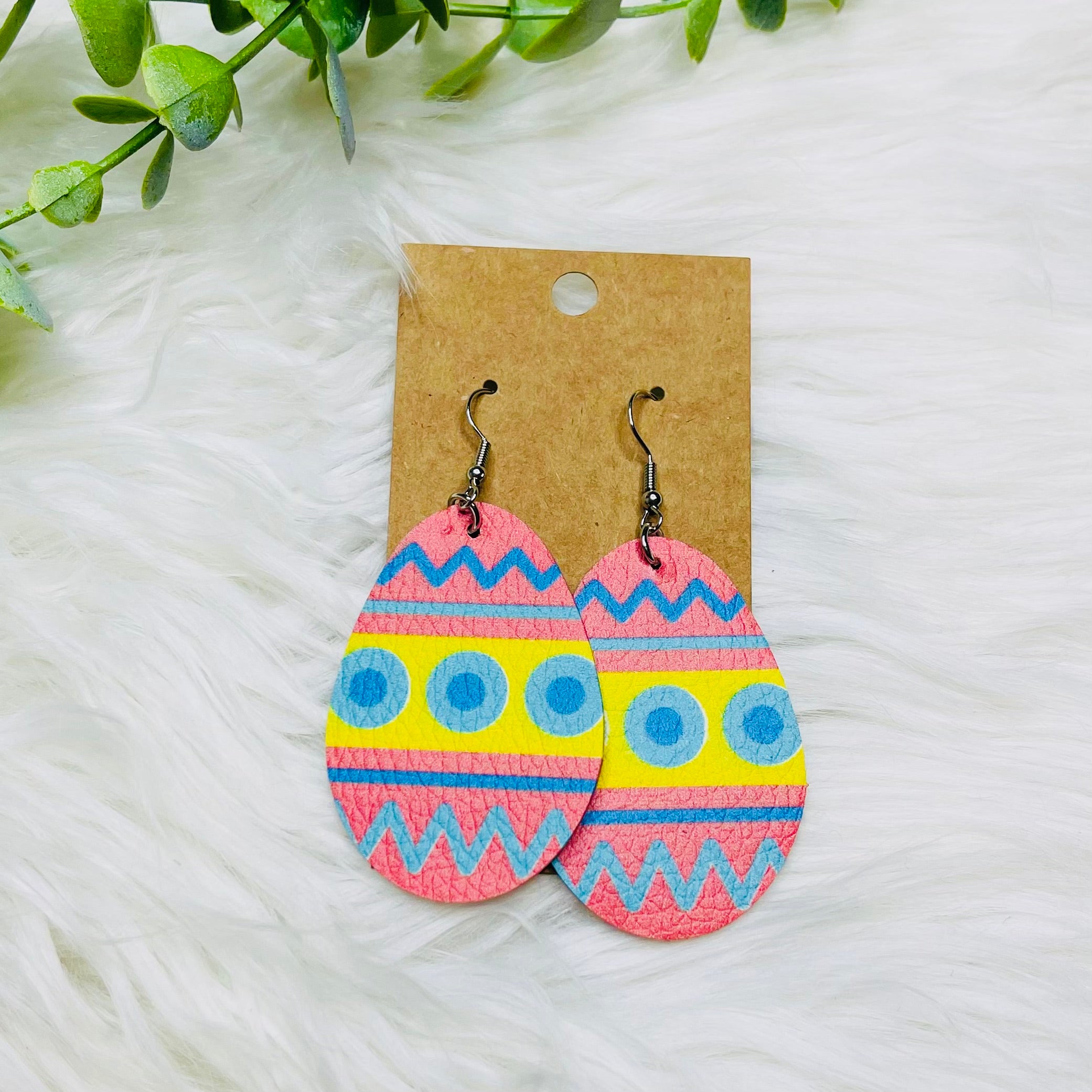 Easter Faux Leather Earrings- SALE