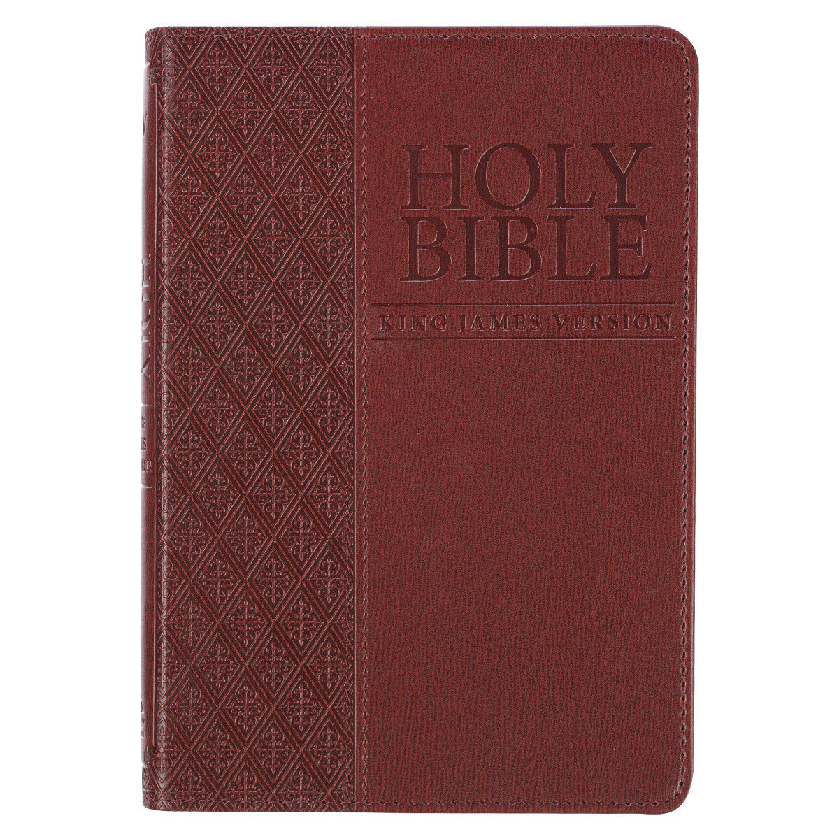 Saddle Tan  Faux Leather Compact KJV Bible