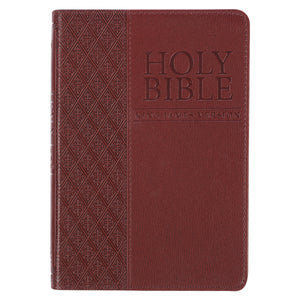 Saddle Tan  Faux Leather Compact KJV Bible