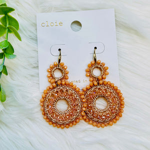 Bling Crochet Round Earrings