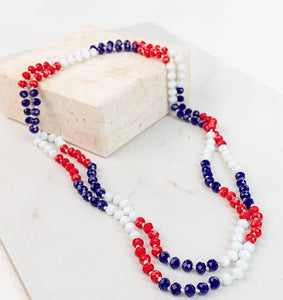 Patriotic Beaded 60" Necklace