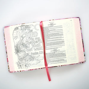 Silky Floral Printed KJV My Creative Bible