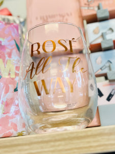 ROSE ALL THE WAY Glass Wine Glass