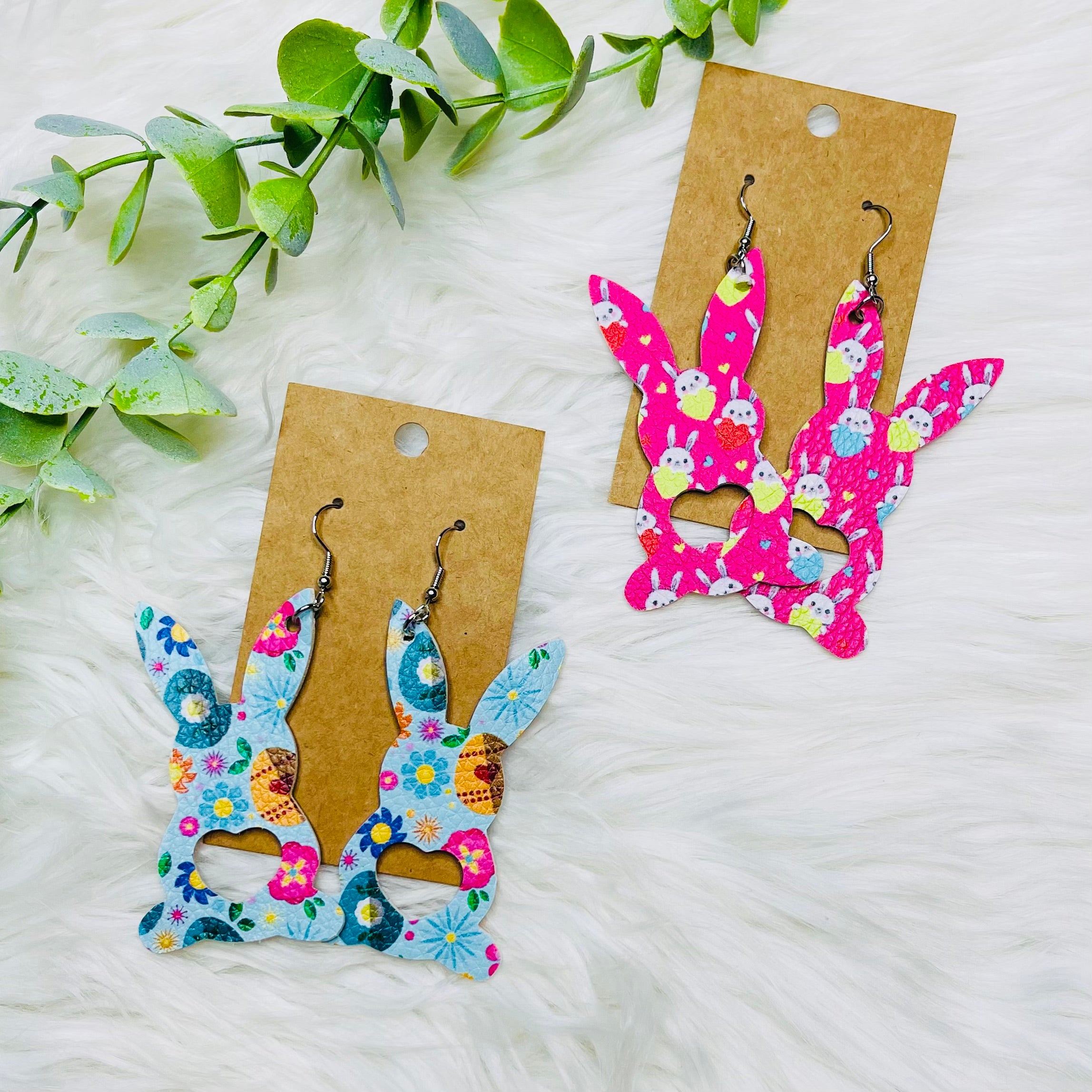 Easter Faux Leather Earrings- SALE